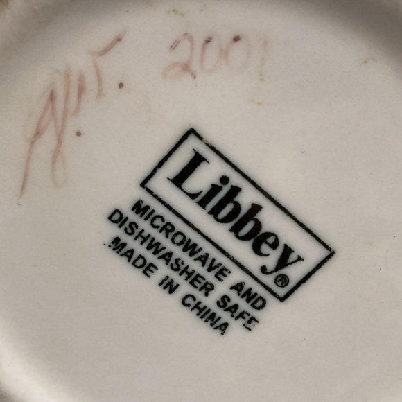 Libbey 2001 Fruit Pitcher White with Hand Painted Bright Colors 8" x 5.25" - Picture 8 of 9